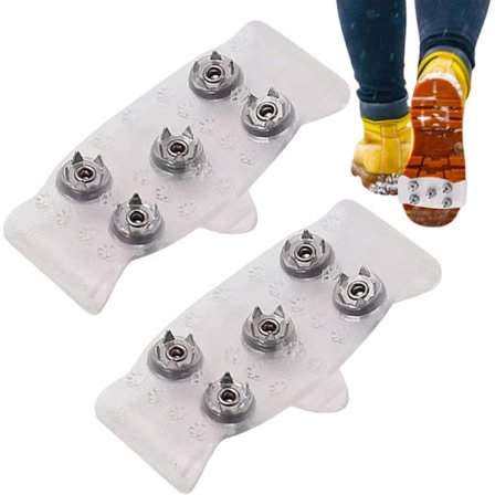 Issko Pigge - Nye Usynlige Anti-Slip: 5-Tands Stegjern Pigge - Skridsikre Pigge, Issko Pigge til Sko Vandreture Cli