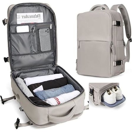 Ryanair Rejsetasker til Kvinder Håndbagage Flyrejsetasker Kabine 45x36x20 Laptop Rygsæk med USB-kabel Carmelo Kabine Rygsæk til Par