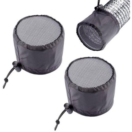 Todelers ventilasjonsfilter planteventil innendørs drivhus dyrkingstelt ventil, avtrekksvifte 15 x 13,5 cm (svart)