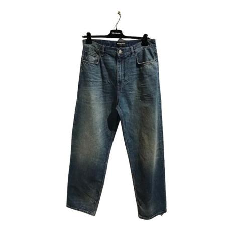 Balenciaga Vintage, Pre-owned Cotton jeans Blauw, Dames, Maat:M
