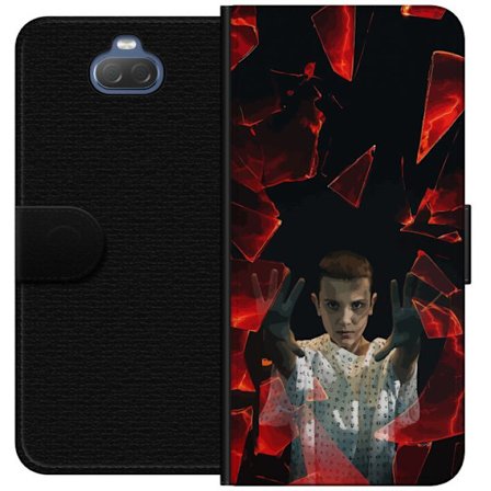 Yhteensopiva Lompakkokotelo Sony Xperia 10 Yliluonnollinen tyttö, jolla on telekineettisiä voimia ja leijailevia punaisia lasipaloja dramaattisessa