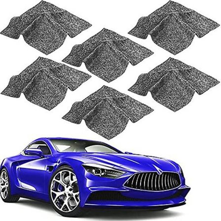 Paket med 6 Nano Sparkle-dukar, borttagning av repor på bilen, repor på bilen, flersyftestrapreporationsduk, Nano Magic-duk