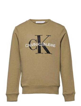 Monogram Logo Sweatshirt Svetari Collegepaita Vihreä Calvin Klein