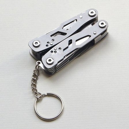 Mini Multifunksjonell Tang Sammenleggbar 14 i 1 Bærbar Multiverktøy Rustfritt Stål Utendørs Stålfarge