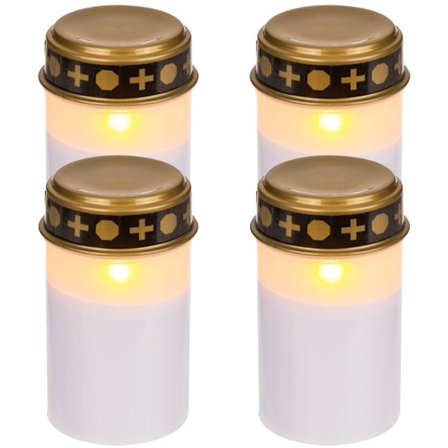 4-pack - Gravljus LED / Ljus - Gravljus 1200 timmar Vit