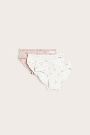 Newbie | 3-pk. blomstrende truser Offwhite 86/92 | Offwhite