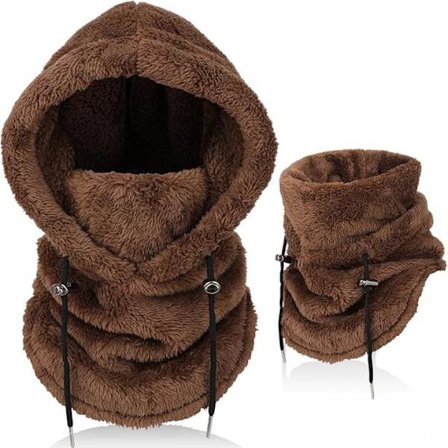 Balaclava, termo-balaclava i fleece, multifunktionel, til udendørs brug, vindtæt ansigtshætte, varm skimaske med nakke- og
