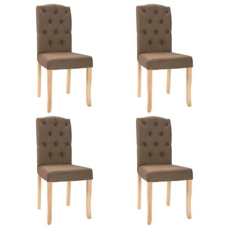 Vidaxl Matstolar 4 St Brun Tyg Brun
