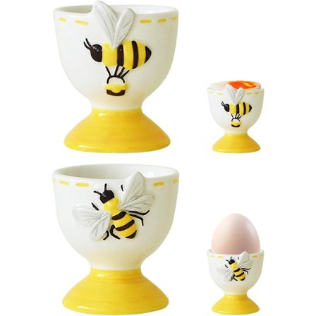 Äggkopp Rolig Keramik, Porslin, Frukost, Matlagning, Lätt att Rengöra (A & B)
