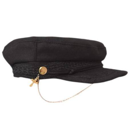 Brittisk Målare Spetsad Cap Vintage Chain Navy Hat För Att Hålla Värmen