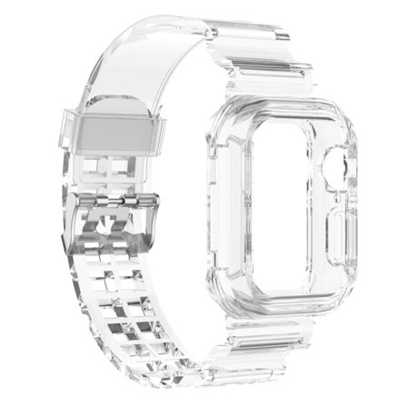 Apple Watch 38/40/41/42 mm Kristall Skal/Armband Transparent