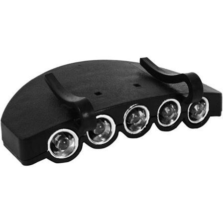 5 LED Cap Hat Clip Head Light Lamp Hodelykt Fiske Fotturer Sykling