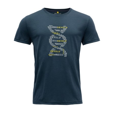Devold DNA Man Tee Men short-sleeved sweaters Blue S
