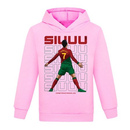 Flickor Pojkar Hoodie Topp Barn Ungdom Tröja - Rosa - 120CM