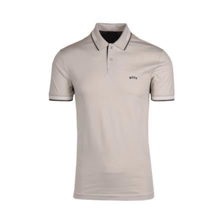 Hugo Boss, Polo Paul Curved Beige, Heren, Maat:L