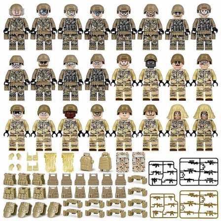 Militära minifigurer Set, Army Soldat Building Leksaker, Swat Minifiguren Series