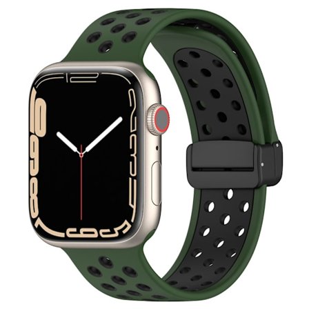 Silikonarmband Sport Apple Watch Ultra 2 49mm Grön/Svart