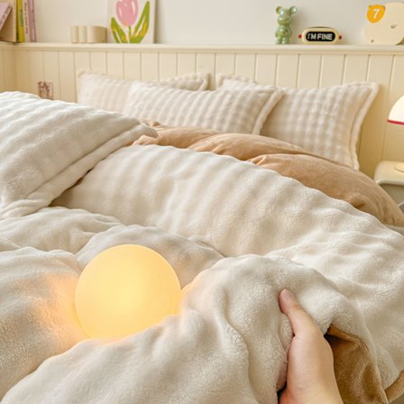 1 stk. ensfarget varmt boble dynetrekk