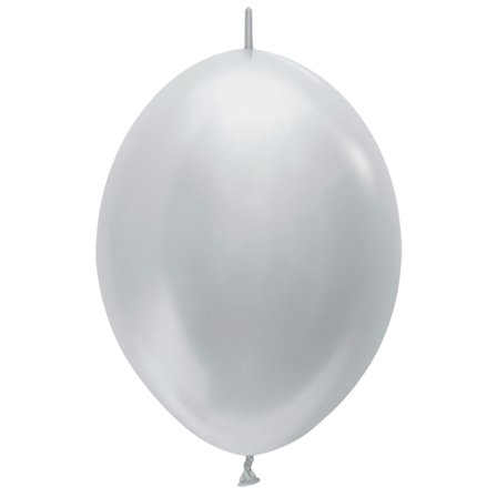 Länkande Latexballonger Silver