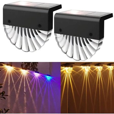 LED-aurinkovalaisin, väriä vaihtava LED-valo, vedenpitävät aurinkovalot ulkokäyttöön, puutarhan koristeluun, terassille, portaille ja portaisiin