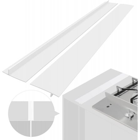 Spislist håller rent mellan spis och skåp 61,5 cm 2-pack Vit