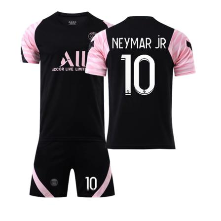 Träningsmodeller Paris Svart Rosa Fotbollströja No.10 26(140-150)