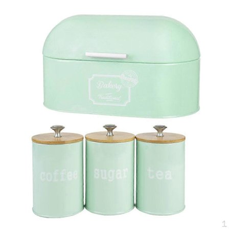 Metal Brødkasse - Pladsbesparende til Bordplade, Ekstra Stor, Vintage Beholder til Køkken