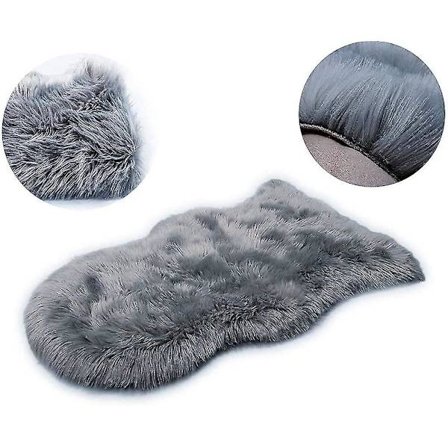 Falsk lammeskinns-teppe, kunstig pels, dekorativt lammeskinn, imitert teppe