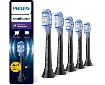 Philips-Sonicare Brushhead G3, 5 pack, Black-Sonicare børstehoder for tannkjøttpleie, 5-pakning-Oral care-Tannbørstehoder