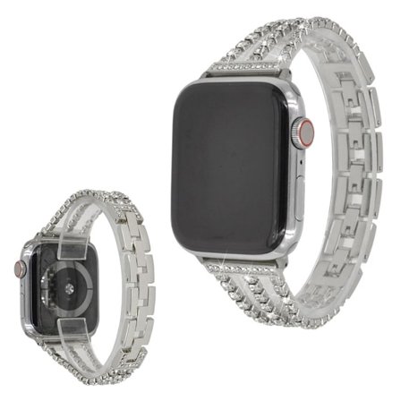 Apple Watch Series 5 44mm rhombus klockarmband - silver