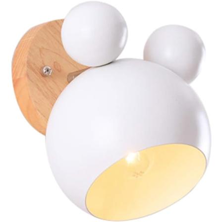 Kreative tegneserie vegglamper i tre, nordisk LED-vegglampe for barn