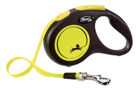 Flexi - New Neon Band, 5 m, Small, maks. 15 kg, Neongul - Hund - Halsbånd - ZOO.no