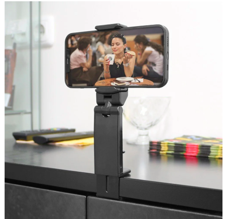 Deltaco Portable travel mount with clamp, for mobile phones, black