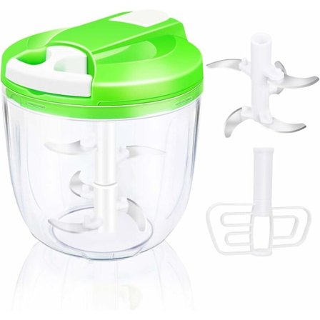 Sipulikutteri kaapelilla, 900ML Sipulisilppuri Keittiökone Vihannessilppuri Monisilppuri Sipulisilppuri Manuaalinen ruostumaton teräs yleissilppuri f