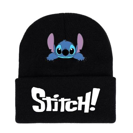 Lasten poikien ja tytt jen Stitch-painatuksella neulotut pipohatut talven l mpim t hiihtokallon myssyt lahjat A