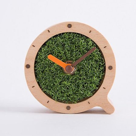 Creative Green Turf Clock Vardagsrum Sovrum Dekoration Skrivbordsklocka