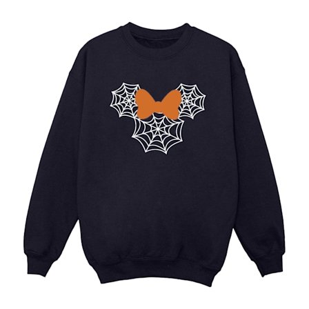 Disney Dam/Kvinnor Minnie Mouse Spindelväv Huvud Sweatshirt L