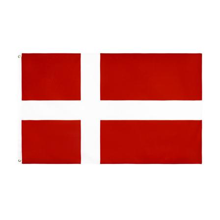 Danmark dansk flagg | 3x5 fot landsflagg, innendørs/utendørs, levende farger, messingmaljer, tykkere og mer holdbar