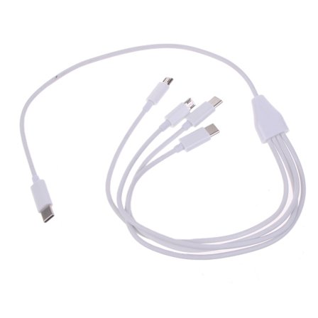 4In1 USB C-kabel typ C till typ C mikro USB -kabel USB C-laddare för telefonplatta typ C 4-i-1-kontakt Laddningssladd