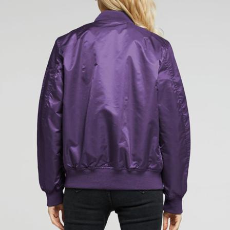 Dam Full Zip Flight Coat Cardigan Solid Colour Military Jackor