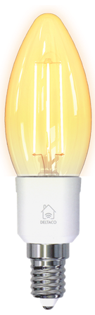 Deltaco LED-lyspære Wi-Fi E14