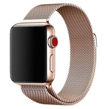 Apple Watch SE 40 mm armbånd Milanese Loop Rose Gold