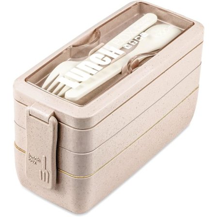 Matboks, Rombeholder, Hvetestrå, Lekkasjesikker Stablebar Bento Matboks Måltidsforberedelse