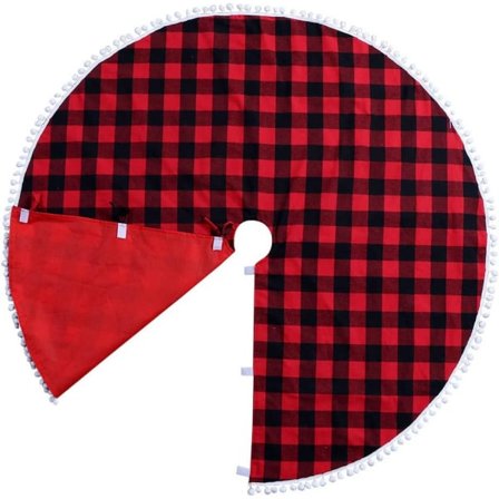 Buffalo pläd julgran kjol Xmas kjolar med Pom