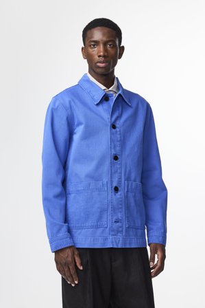 NN.07 Ollie 1874 Overshirt Male Blue Organic Cotton