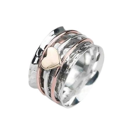 Snurrande Kärlek Stress Relief Ring Smycken Kvinnor Dam Present