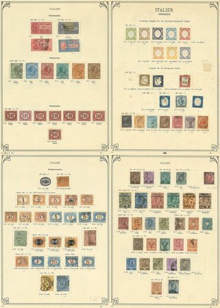 Italien - Samling på ca. 13 fortryksblade