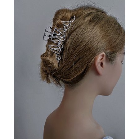 Kvinders Nyheder Uregelmæssige Hårnåle Punk Style Metal Sølv Hårklemmer Spænder Kvinder Hårtilbehør Hårklemmer Hårklemme