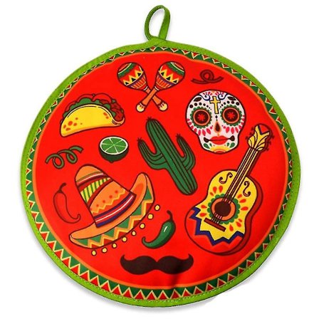 12 tommers stoffpose for burrito, bærbar tortillaoppvarmerpose for hjem, mikrobølgeovn, restaurantmat, panc