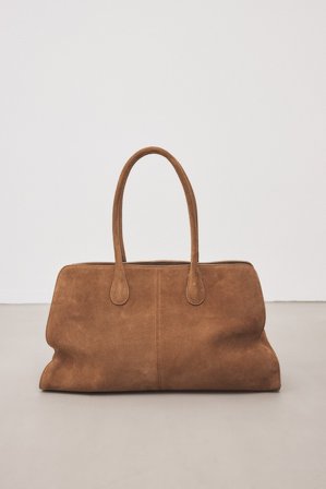 Premium Selection Big Suede Tote Bag - Tasker - Brun - One Size